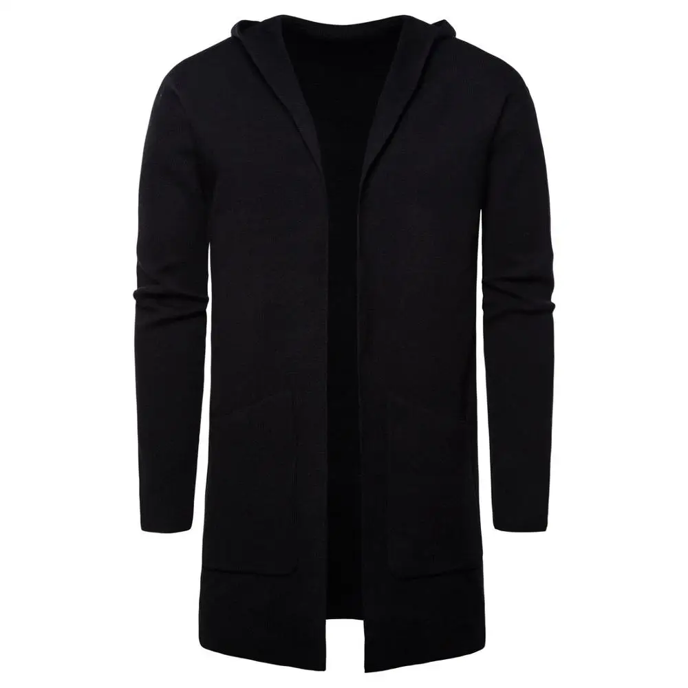 Tanie Nowy jesienno zimowy męski sweter męski jednokolorowy swobodny sweter męskie dopasowane ubrania