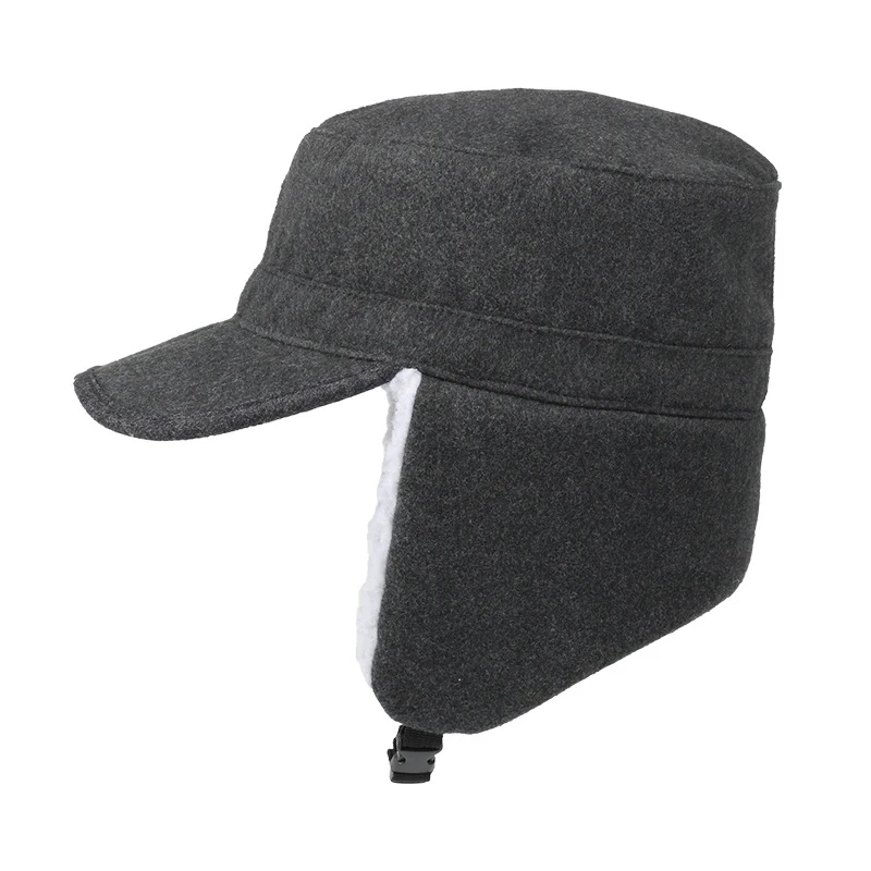 Women Bomber Hat Men Faux Cashmere Hat Russian Ushanka Earflap Caps Winter Ski Hats