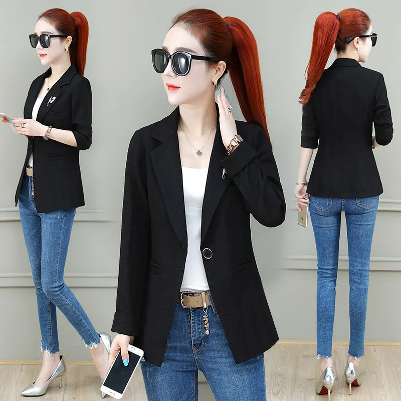 

New Style Fashion Elegant Suit Women's 2019 Autumn Korean-style Elegant Able Goddess-Style Ol Wear Small Suit Coat