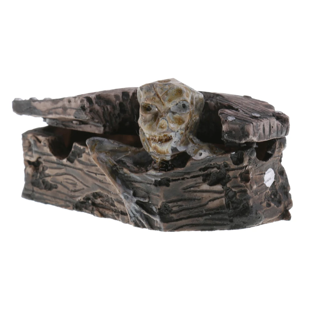 Resin Action Figure Zombie in Coffin Handmade Crafts for Home Office Decor