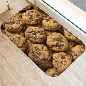 

Cookie Non-slip carpet Living room doormat Waterproof bathroom carpet Kitchen cleaning rug Can Custom picture DIY LOGO E0835