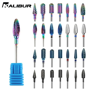

KALIBUR Rainbow Nail Drill Bits Milling Cutters Machine Carbide Bits Ceramic Diamond Nail Drill Machine Bits