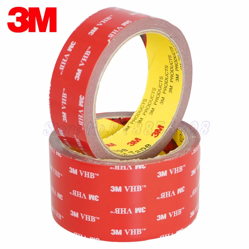 3 Meters/roll 3M VHB Double Sided Tape Heavy Duty Adhesive Tape Pads for  Car Interior Decoration Sticky Foam Tape