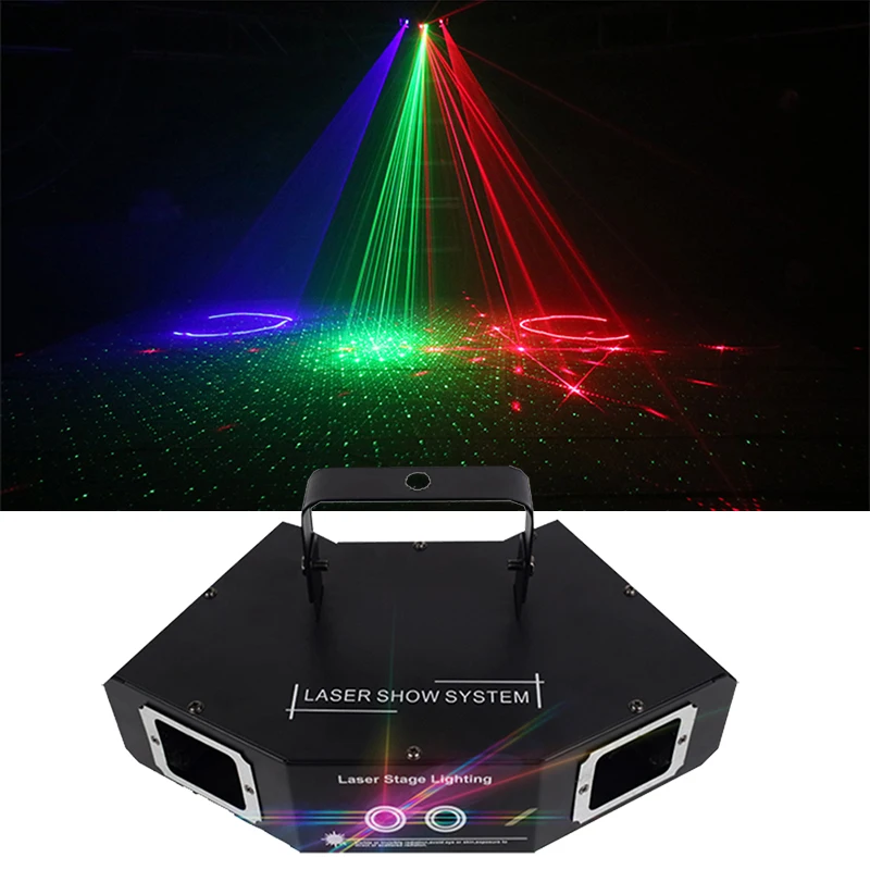 Sector 4 Beam Dj Laser Pattern Line Scan 2 IN 1 Disco Lazer Stage Lighting Home Party KTV Night Club Wedding Dance