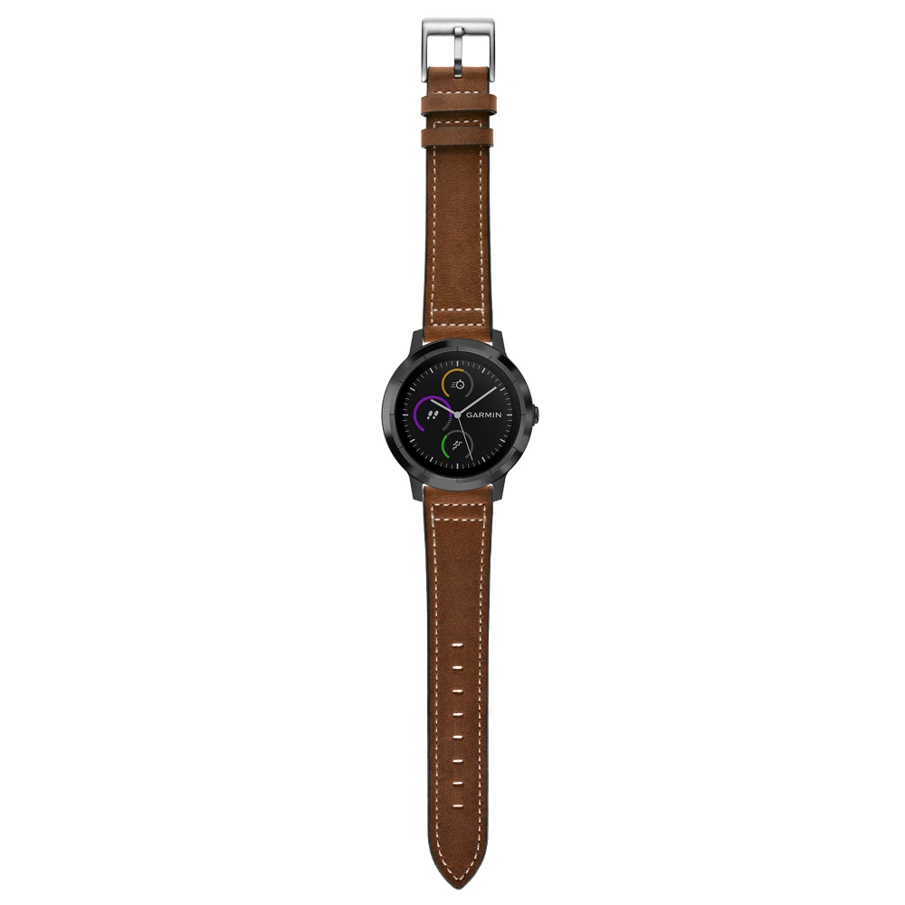 UEBN 20 мм кожаный ремешок для Garmin Vivoactive 3 HR Venu/Garmin Move/Forerunner 245 645 музыкальные Ремешки для наручных часов