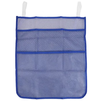 

Baby Hanging Storage Bag Diapers Clothes Storage Pouch Hanging Pouch Mesh Wall-mounted Storage Bag (Blue)