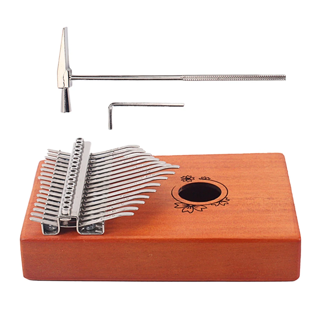17Keys Finger Thumb Piano Kalimba African with Tuning Hammer for Kids