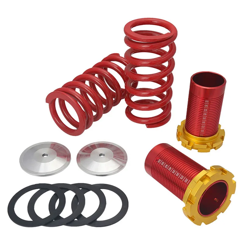 Sport suspension with coil springs in Red