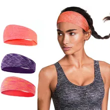 Унисекс широкая спортивная повязка от пота на голову головная эластичная повязка повязки для волос