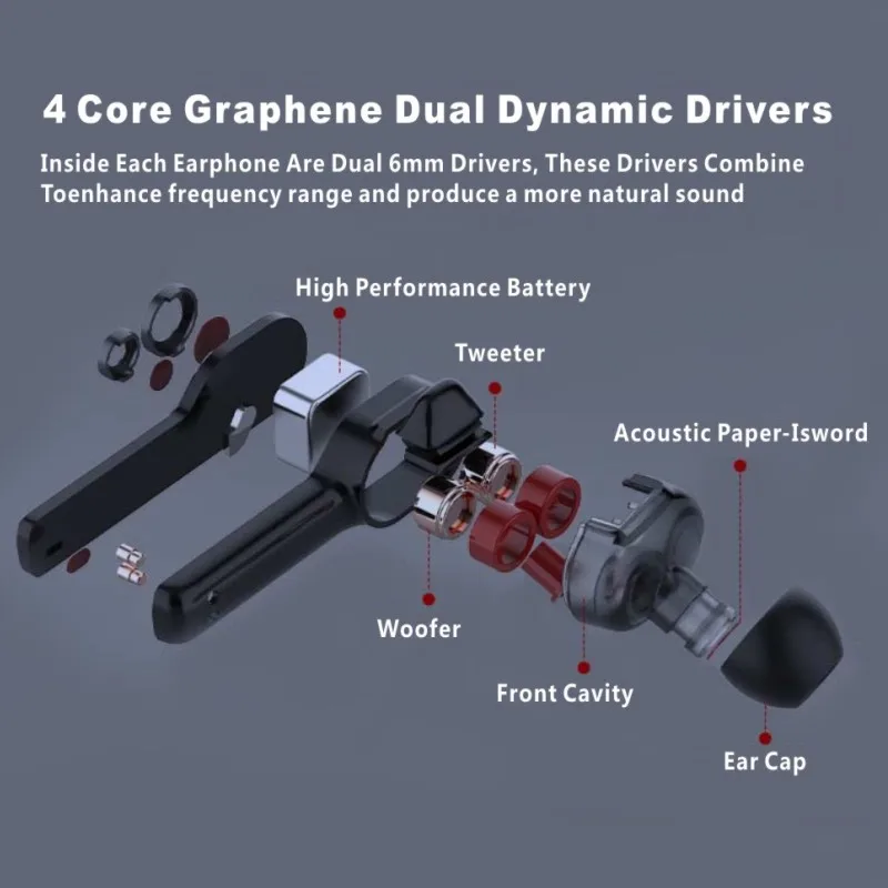 HYUNDAI HT98 Dual Dynamic Ture Wireless Earbuds