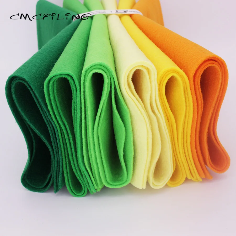 Soft Felt Fabric 6Pcs/Lot 25cmx28cm for Needlework DIY