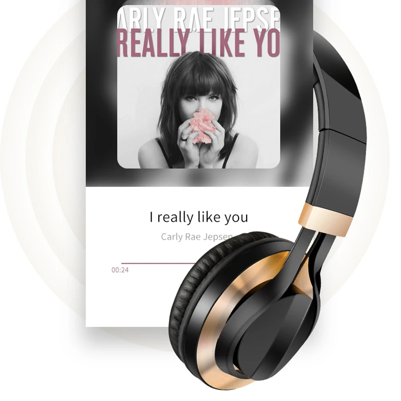 IN 868 Head Mounted Headset Subwoofer K Song Headphones MP3 Mobile Phone Gift Voice Wired Headset
