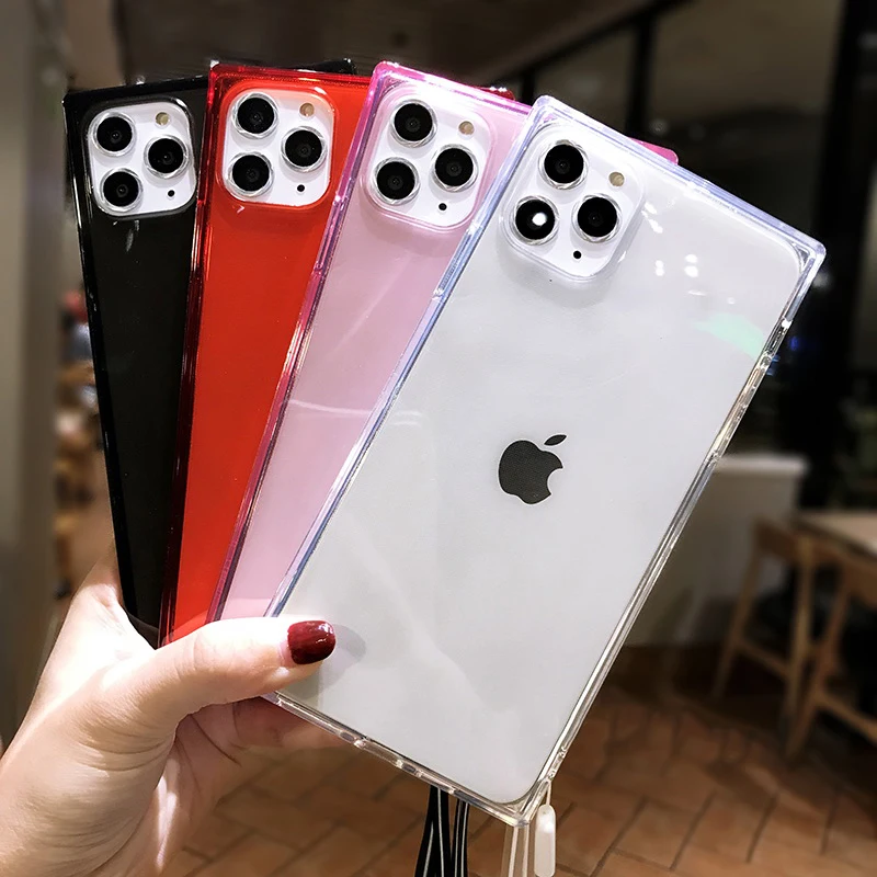 Ударопрочный прозрачный чехол LOVECOM для iPhone 12 Mini 11 Pro Max XS XR 6 6S 7 8 Plus X Мягкий