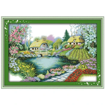 

Beautiful homeland painting counted 11CT 14CT DIY kit Chinese wholesale Cross Stitch embroidery needlework Sets home decor