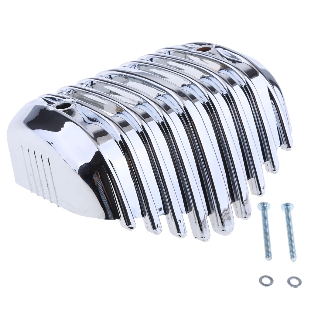 Deep Fins Chrome Voltage Regulator Cover (2 Bolts Included) for Harley Softail 2001-2017