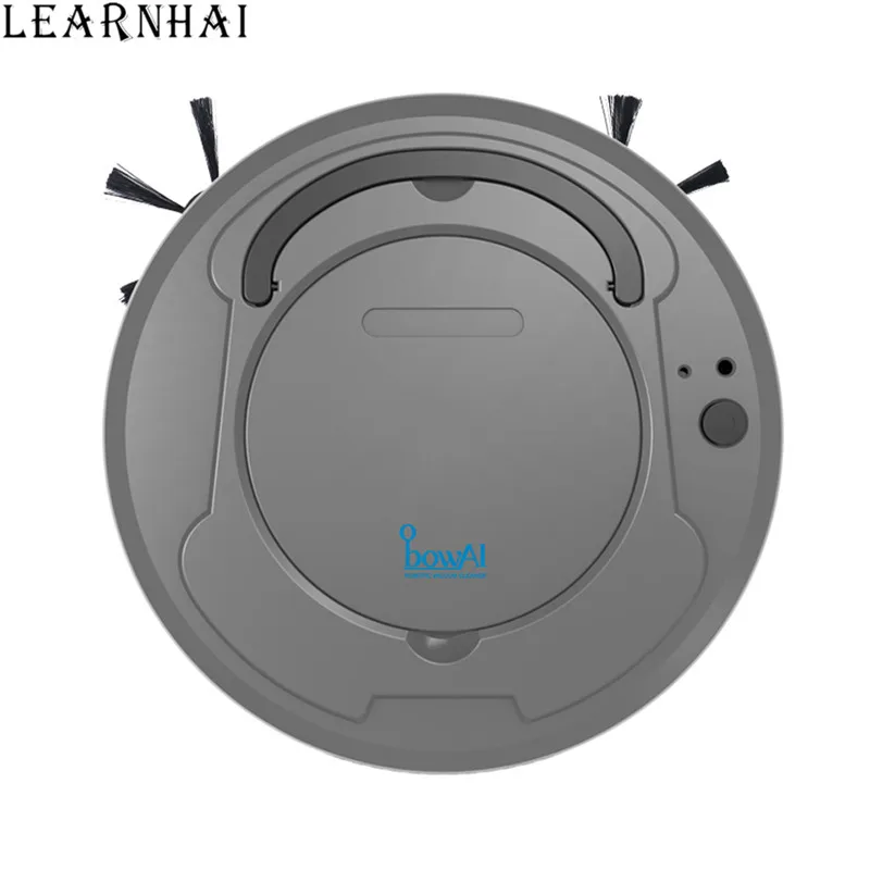 LEARNHAI Рождественский подарок OB8 автоматический перезаряжаемый сильный всасывающий подметальный умный чистый робот-пылесос для дома и офиса - Цвет: Темно-серый