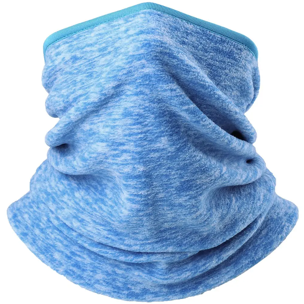 Зимняя Флисовая Балаклава, мотоциклетная повязка на шею, повязка на голову, бандана для холодной погоды, теплая Байкерская маска на голову - Цвет: Sky blue