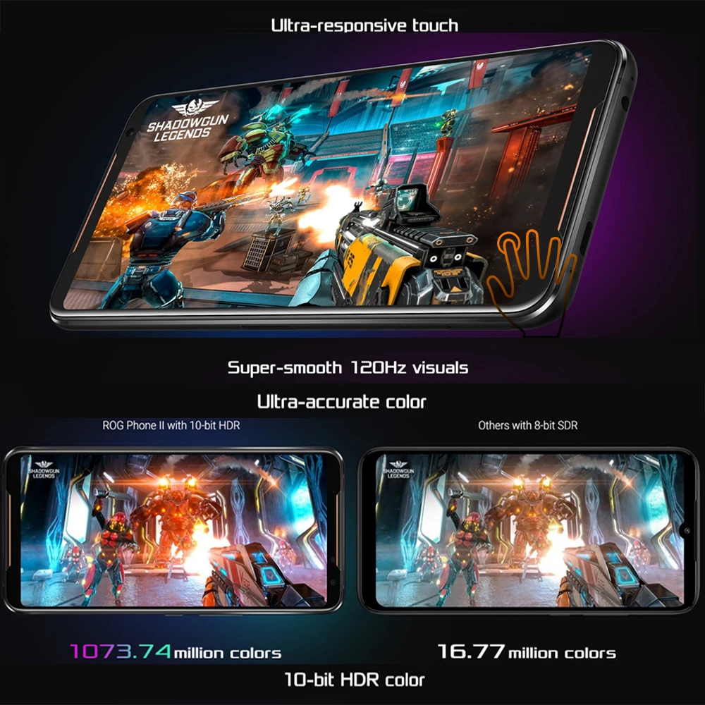  Global Version ASUS ROG Phone 2 Gaming Phone 128GB ROM 8GB RAM ZS660KL OTA Update Snapdragon 855 Pl