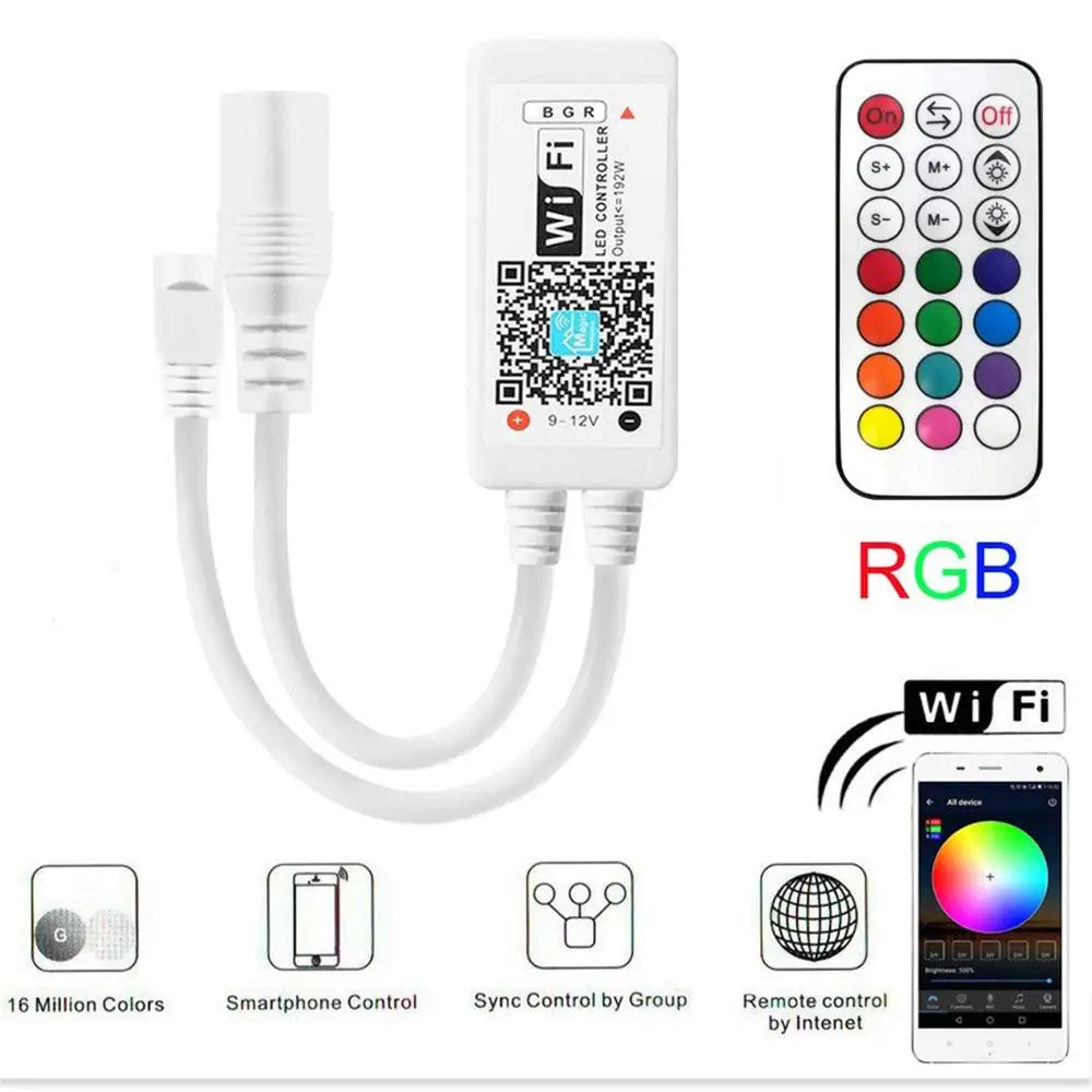 10 м подсветка умного Wi-Fi световая полоса 5050 rgb 60led/m Водонепроницаемые светодиодные ленты с гибким РЧ пультом дистанционного управления 12 В 6A led адаптер питания