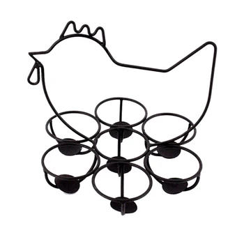

Rack Display Hen Shaped Kitchen Tool Basket Accessories Iron Art Eggs Organizer Decoration Durable Storage Holder Practical Home