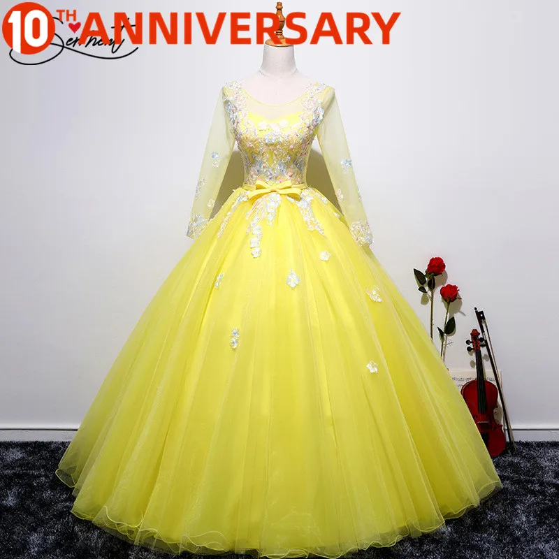 

OllyMurs Color Prom Dress Opera Performance New Spring and Summer 6 Layer 3D Flower Fluffy Thin Shoulder Dress Free Shipping