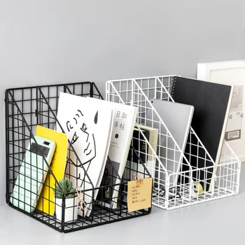 

Nordic Stackable 3 Column Metal Mesh Document Rack File Holder Letter Magazine Newspaper Tray Storage Basket New