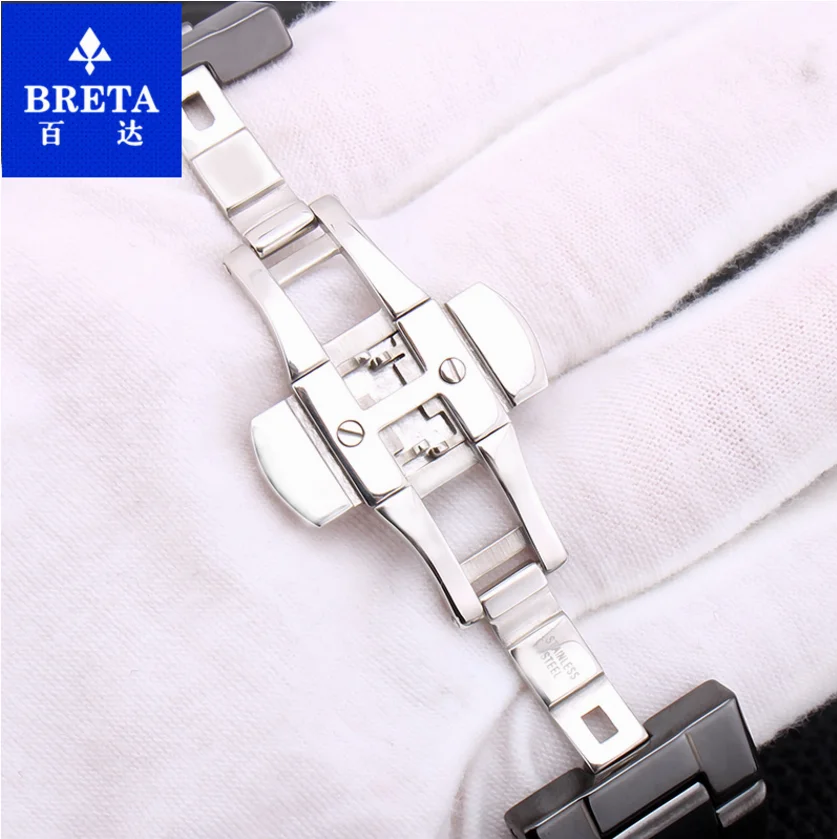 BRETA керамический ремешок для часов и чехол 22 мм для AR1400 1410 1440 черные мужские часы ремешок Бабочка Пряжка