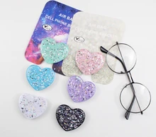 Amor coração cintilante multi-função ar pop suporte do telefone para o telefone móvel suporte universal para tablet computador.