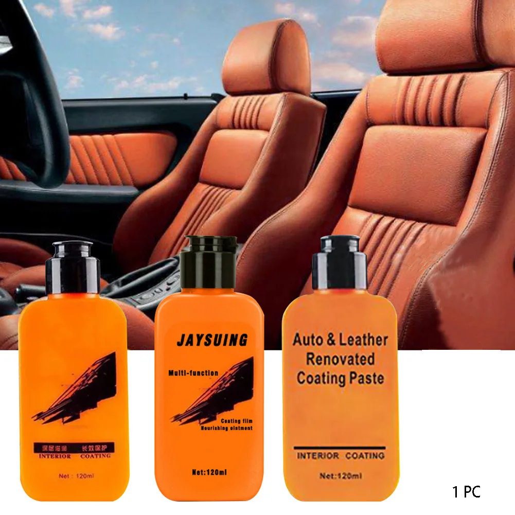 

120ML Auto Leather Maintenance Scratch Renovated Agent Car Interior Practical Repair Wax Polishing Panel Refurbishment Care