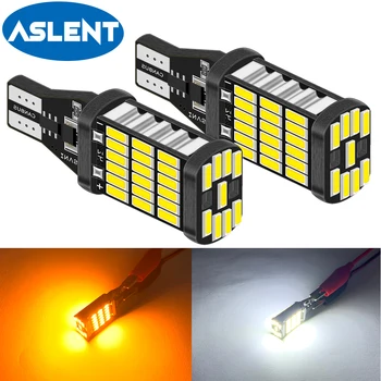 

1PCS Superior LED T15 W16W 45 SMD 4014 Car Auto Canbus Reversing Lamps Stop Light Back up Lights Reverse Bulb white amber red