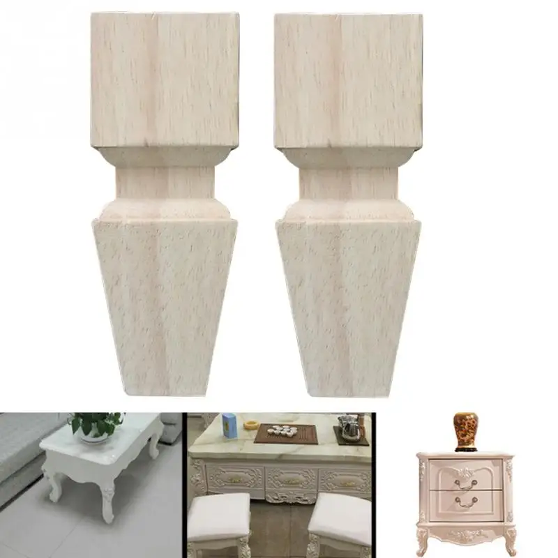 

2pcs Stable Non Slip Solid Rubber Wood Accessories Legs Cabinet Table European Style Sofa Foot Home Universal Furniture Support