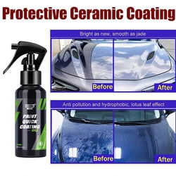Pulverizador hidrofóbico super do polonês do corpo do revestimento cerâmico do vedador do líquido 9h rápido 9 ml da pintura do carro de hgkj s12 100ml para a limpeza automática