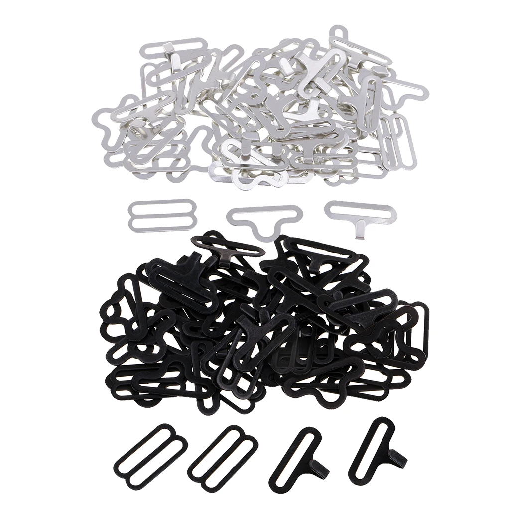 20 Sets Bow Tie Hardware Clip Metal Hook Sewing Fasteners for Necktie Strap