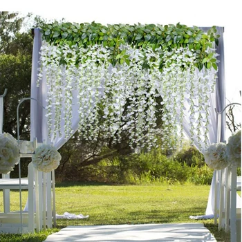 

Newly 12 Pcs Handmade Wisteria Flower Hanging Arts Ceremony Home Wedding Decoration TE889