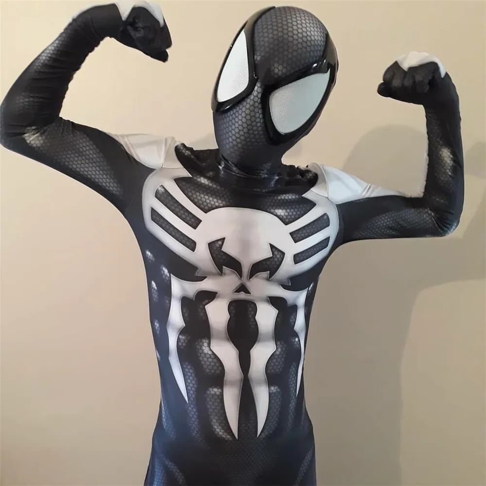 Spider костюм Venom спандекс 3D печать черный Веном костюм симбиота для Хэллоуина Косплей Полный тела Zentai костюм