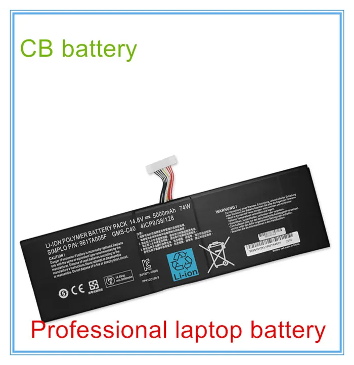 Оригинальные качественные Аккумуляторы для ноутбука Blade GMS-C40 RZ09-00991101 4ICP9/38/128