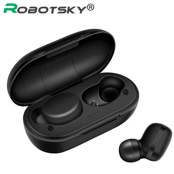 

New A6X TWS Wireless Earphones Bluetooth 5.0 Automatic Pair Fingerprint Touch HD Stereo Headsets Noise Reduction for iOS&Android