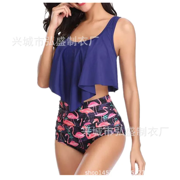 Two-piece women swimsuit The new European and American high waist bikini swimsuit female explosion models women's swimwear