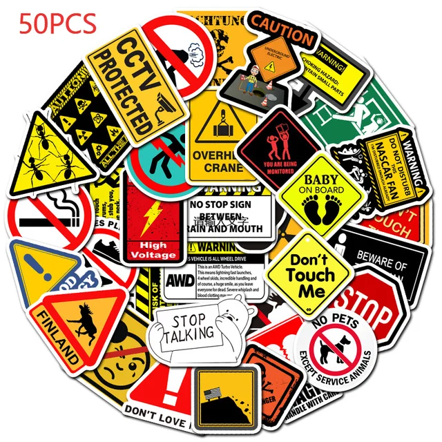 10/50/100Pcs Brand Stickers Laptop Macbook Cup Guitar Luggage Fridge Skateboard Bicycle Tide Logo Decal Sticker 50PCS