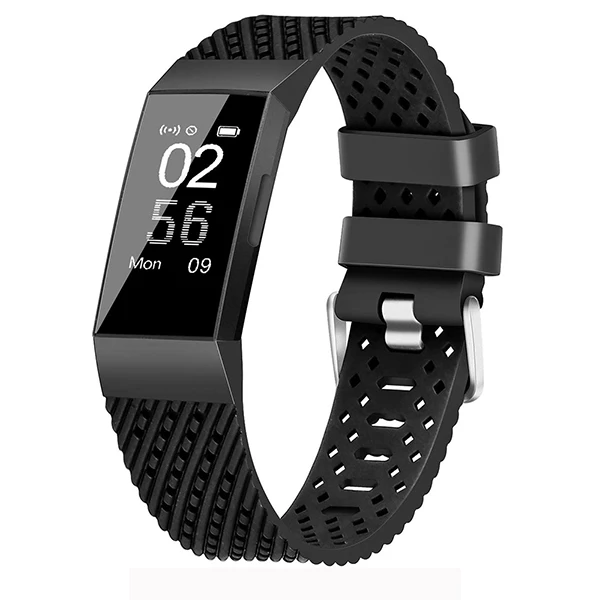 Для Fitbit charge 3 Band Спортивные Мягкие силиконовые наручные Смарт-часы ремешок для Fitbit Charge3 Correa сменный Браслет маленький большой - Цвет: Черный