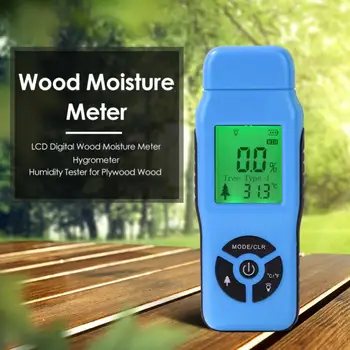 

Two Pins Digital Wood Moisture Meter Wood Humidity Tester Timber Damp Detector With Large LCD Display Hygrometer Tools