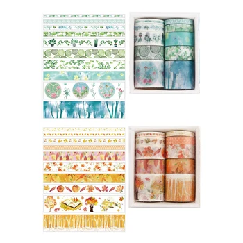 

20Pcs Decorative Kawaii Washi Tape Set Paper Stickers Japanese Stationery Scrapbooking Supply, 10Pcs F & 10Pcs I