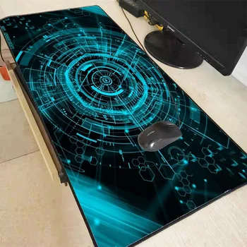 

Green Light Extra Large Mouse Pad Gaming Waterproof Mousepad Anti-slip Natural Rubber Gaming Mouse Mat with Lock Edge