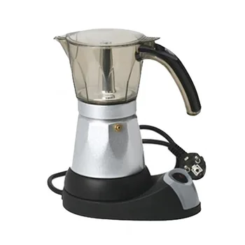 

3 to 6 Cup Electric Moka Coffee Pot Percolators Tool Filter Cartridge Aluminium Alloy Electrical Espresso Maker EU Plug
