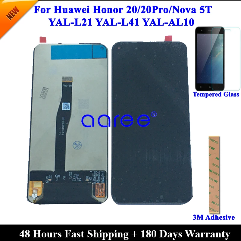 ЖК-дисплей для Huawei Honor 20 Pro Nova 5T дисплей с сенсорным экраном и дигитайзером в сборе