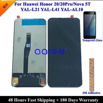 Testowane oryginalny LCD wyświetlacz dla Huawei Honor 20 LCD dla Honor 20 Pro LCD Nova 5T wyświetlacz LCD ekran dotykowy digitizer montaż tanie i dobre opinie ATELKOM Ekran pojemnościowy For Huawei Honor 20 LCD i ekran dotykowy Digitizer 2160x1080 3 All tested one by one Black
