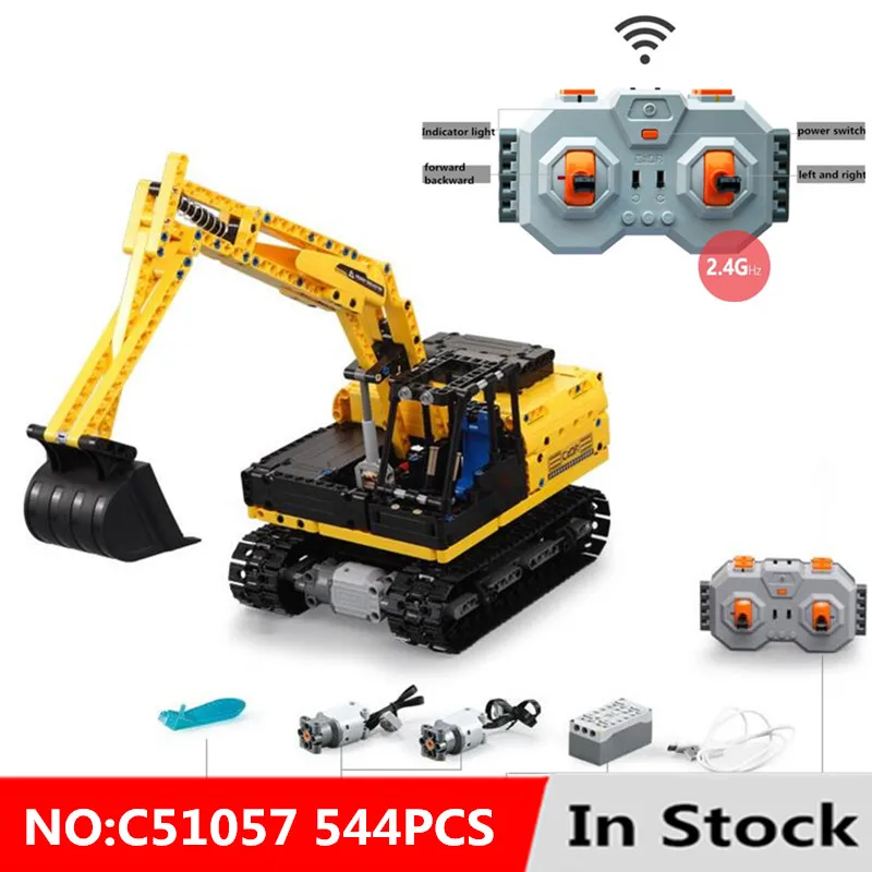 

Technic RC Building Blocks Remote Control Truck Crawler Excavator Model Bulldozer Toys For Boy Gift Compatible With L Brand