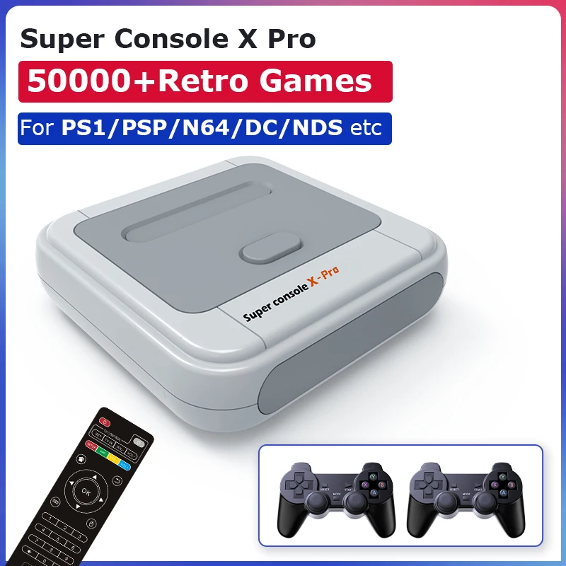 Супер консоль X Pro Ретро видео игровые консоли ТВ Box игры для PSP/PS1/N64/DC HD WiFi выход