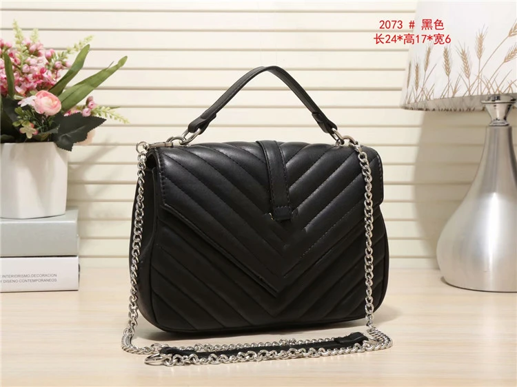 

Luxury Brand Logo Pu Leather Women Chain Shoulder Bags Famous Design Ladies Paris Messenger Vintage Crossbody bags YL Satchels