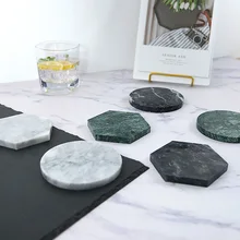 Creative luxury marble ceramic coaster drink cup coffee pad tea mat dining table placemat dining table decoration 1PCS